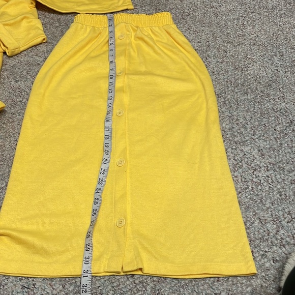 Vintage 1987 3 pc top skirt and cardigan coat set - Picture 9 of 14